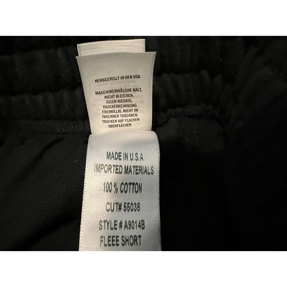 Agolde Womens Black Cut-Off Fleee Fleece Shorts Drawstring Sweat Shorts  Size S - Picture 7 of 9